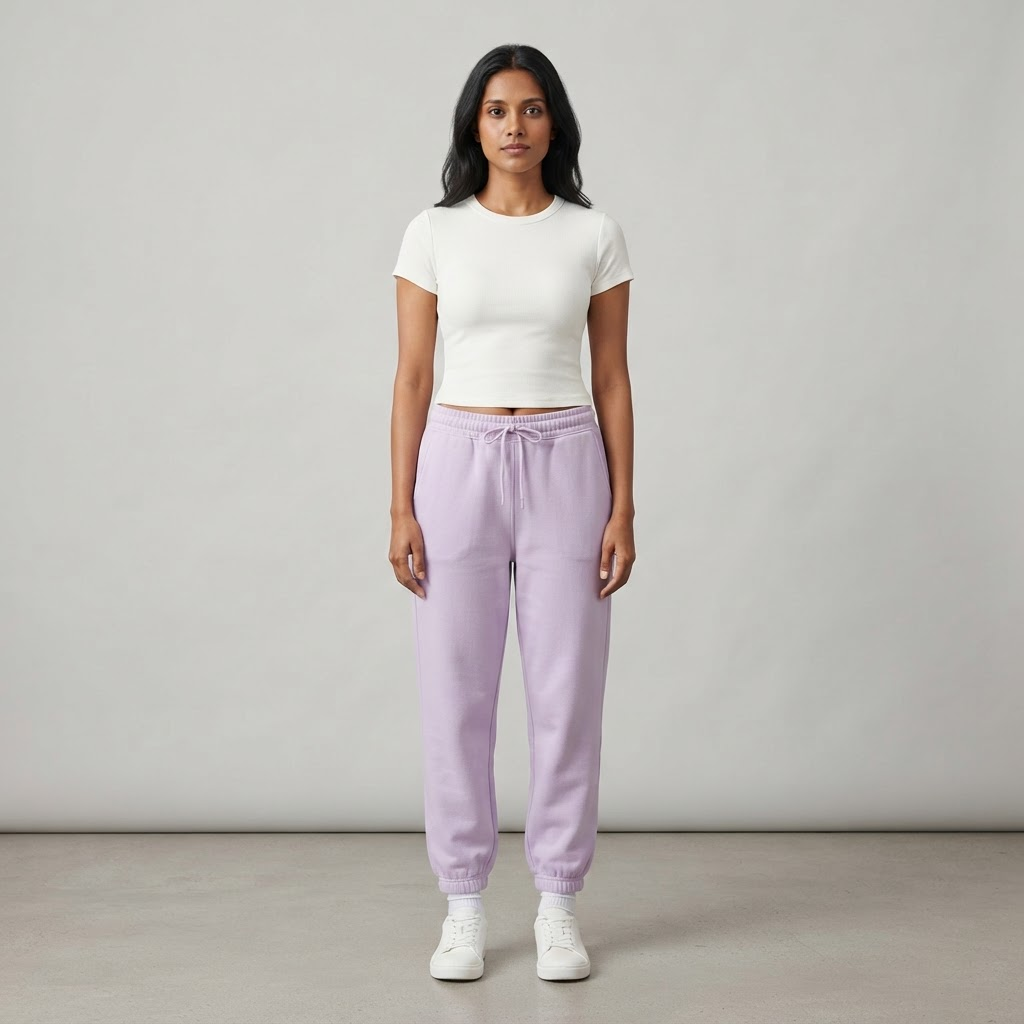 Indian woman wearing WOW QUEENS Coolfit Waist-Shaped Tee in Pearl White